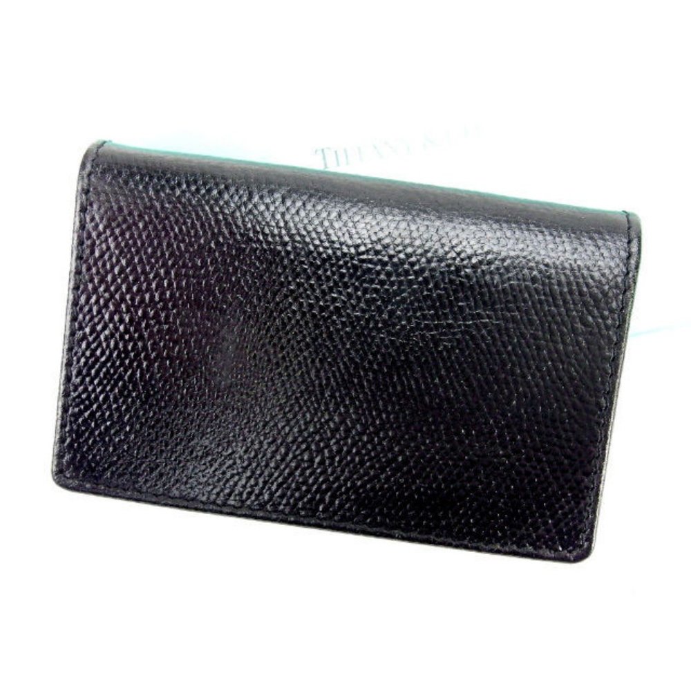 Authentic Used Tiffany & Co Card Case Black Woman